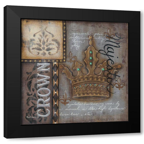 Crown Black Modern Wood Framed Art Print with Double Matting by Lewis, Kim