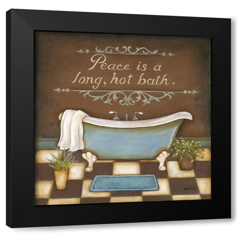 Long Hot Bath Black Modern Wood Framed Art Print with Double Matting by Lewis, Kim
