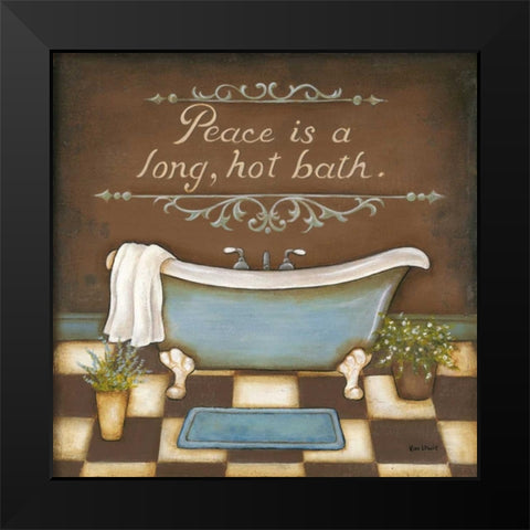 Long Hot Bath Black Modern Wood Framed Art Print by Lewis, Kim
