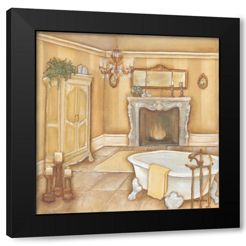 Warm Bath I Black Modern Wood Framed Art Print with Double Matting by Lewis, Kim