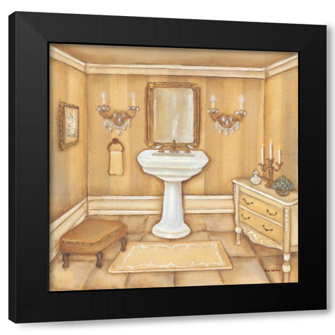 Warm Bath II Black Modern Wood Framed Art Print by Lewis, Kim