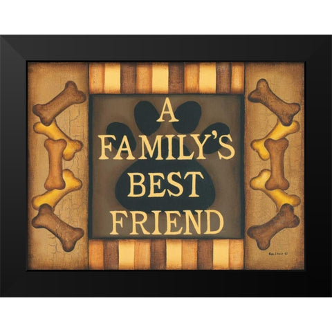 Best Friend Black Modern Wood Framed Art Print by Lewis, Kim