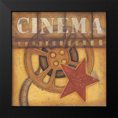 Cinema Black Modern Wood Framed Art Print by Lewis, Kim
