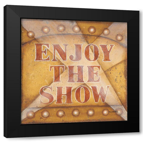 Enjoy the Show Black Modern Wood Framed Art Print by Lewis, Kim