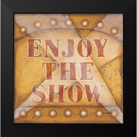 Enjoy the Show Black Modern Wood Framed Art Print by Lewis, Kim