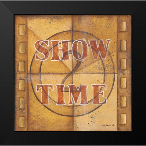 Show Time Black Modern Wood Framed Art Print by Lewis, Kim