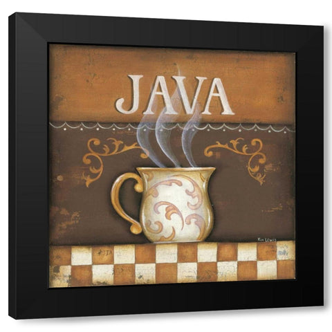 Java Black Modern Wood Framed Art Print with Double Matting by Lewis, Kim