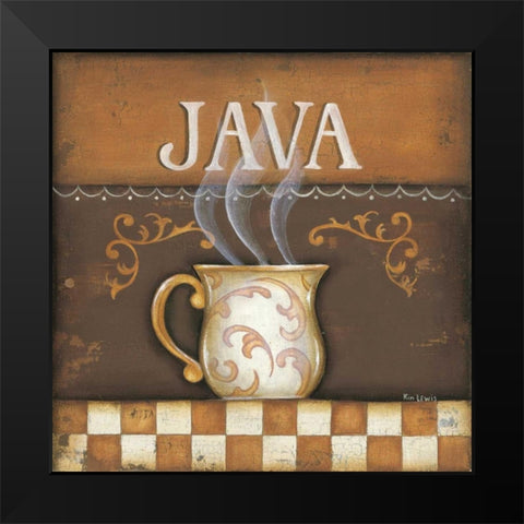 Java Black Modern Wood Framed Art Print by Lewis, Kim