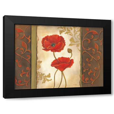 Poppy I Black Modern Wood Framed Art Print by Lewis, Kim
