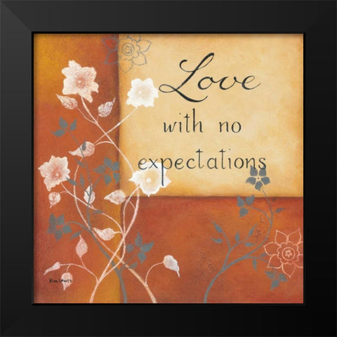 Expectations Black Modern Wood Framed Art Print by Lewis, Kim