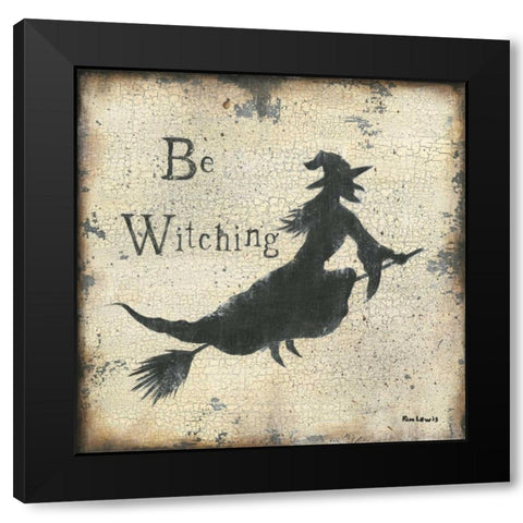 Be Witching Black Modern Wood Framed Art Print by Lewis, Kim