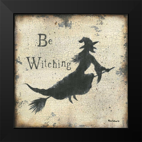 Be Witching Black Modern Wood Framed Art Print by Lewis, Kim