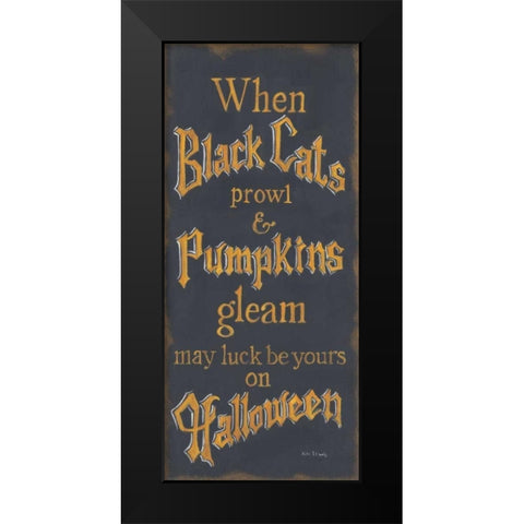 Black Cats Black Modern Wood Framed Art Print by Lewis, Kim