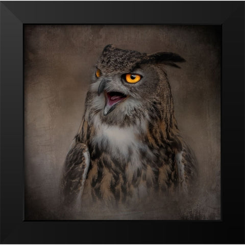 Stern Warning Black Modern Wood Framed Art Print by Parker, Kelley