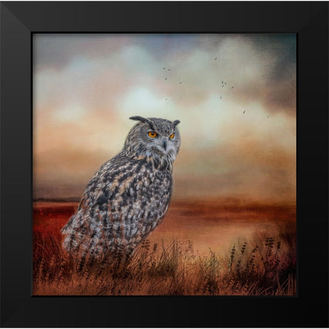 Visitor to the Marsh Black Modern Wood Framed Art Print by Parker, Kelley