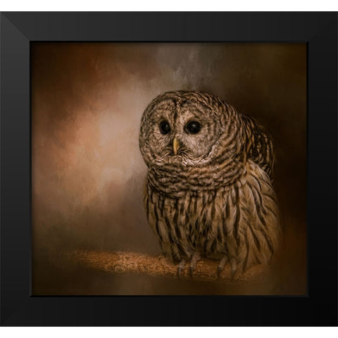 Wisdom Listener Black Modern Wood Framed Art Print by Parker, Kelley