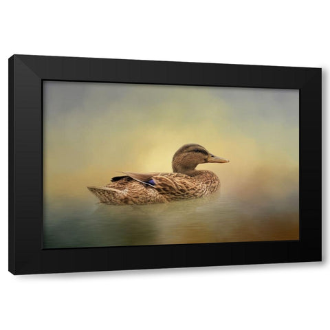 Mrs. Mallard Black Modern Wood Framed Art Print by Parker, Kelley