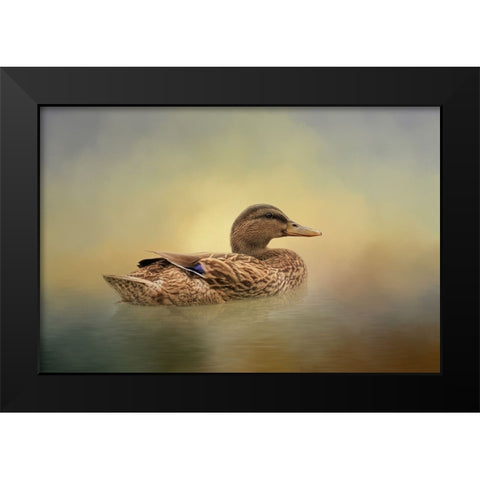 Mrs. Mallard Black Modern Wood Framed Art Print by Parker, Kelley
