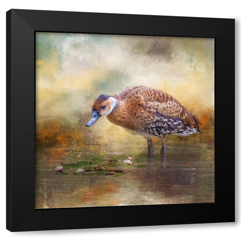 At the Pond Black Modern Wood Framed Art Print by Parker, Kelley