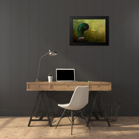 Draped in Green Black Modern Wood Framed Art Print by Parker, Kelley