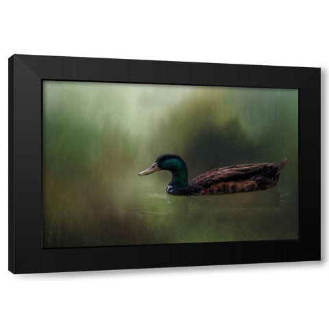 In His Element Black Modern Wood Framed Art Print by Parker, Kelley