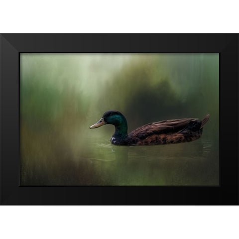 In His Element Black Modern Wood Framed Art Print by Parker, Kelley