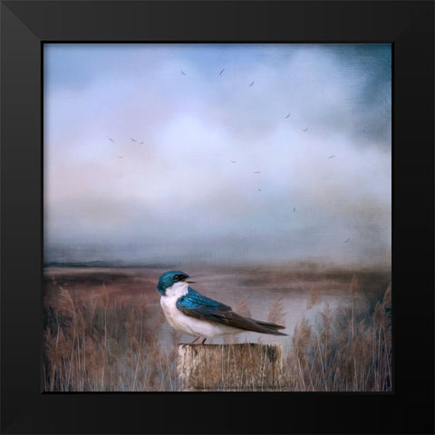 Morning in the Marsh Black Modern Wood Framed Art Print by Parker, Kelley