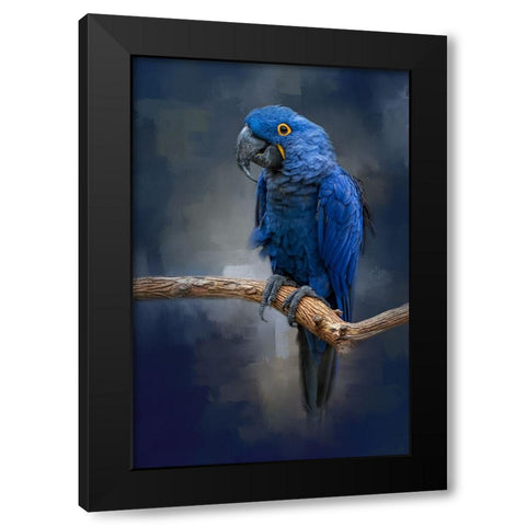 Blue Gem Black Modern Wood Framed Art Print by Parker, Kelley