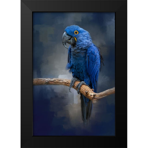 Blue Gem Black Modern Wood Framed Art Print by Parker, Kelley