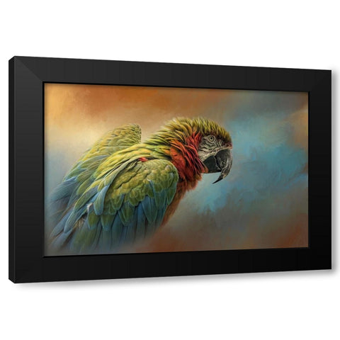 Coat of Many Colors Black Modern Wood Framed Art Print by Parker, Kelley