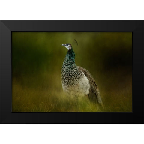 Green Gem Black Modern Wood Framed Art Print by Parker, Kelley