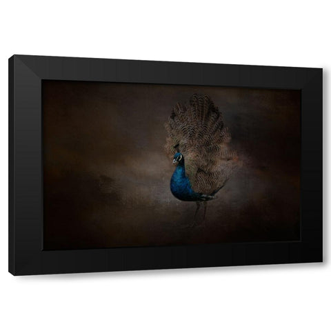 Blue Beauty Black Modern Wood Framed Art Print with Double Matting by Parker, Kelley