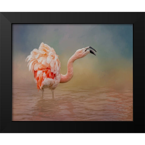 Not Happy Black Modern Wood Framed Art Print by Parker, Kelley