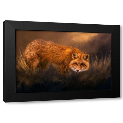 Red Alert Black Modern Wood Framed Art Print by Parker, Kelley