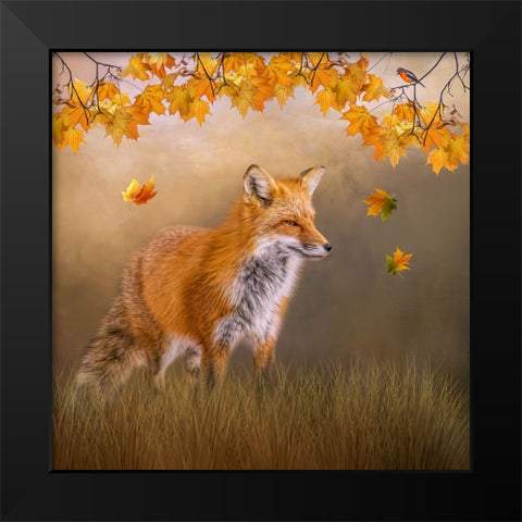 Autumns Arrival Black Modern Wood Framed Art Print by Parker, Kelley