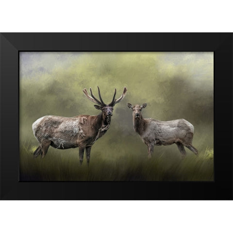 The Elks Black Modern Wood Framed Art Print by Parker, Kelley