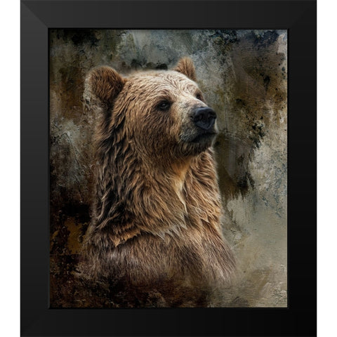 Powerful Black Modern Wood Framed Art Print by Parker, Kelley
