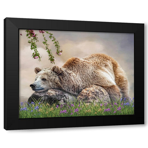 Zen Moment Black Modern Wood Framed Art Print by Parker, Kelley