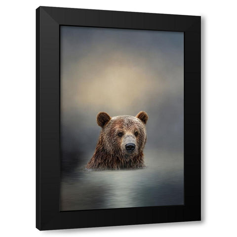 Taking a Dip Black Modern Wood Framed Art Print with Double Matting by Parker, Kelley