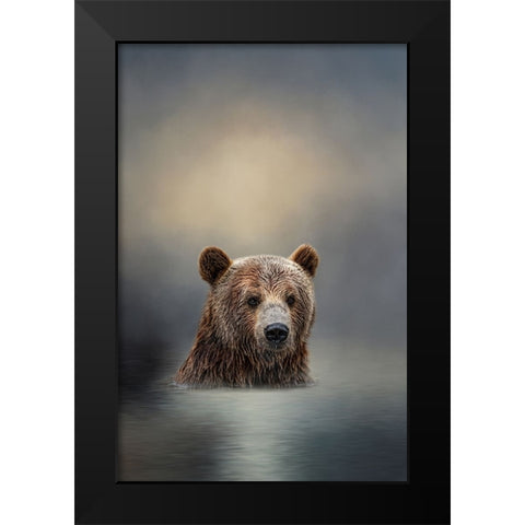 Taking a Dip Black Modern Wood Framed Art Print by Parker, Kelley