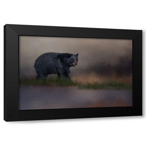 Waters Edge Black Modern Wood Framed Art Print by Parker, Kelley