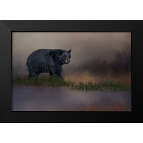 Waters Edge Black Modern Wood Framed Art Print by Parker, Kelley
