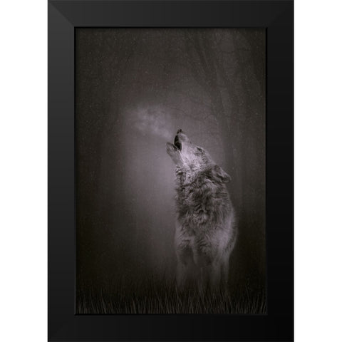 Every Breath I Take Black Modern Wood Framed Art Print by Parker, Kelley