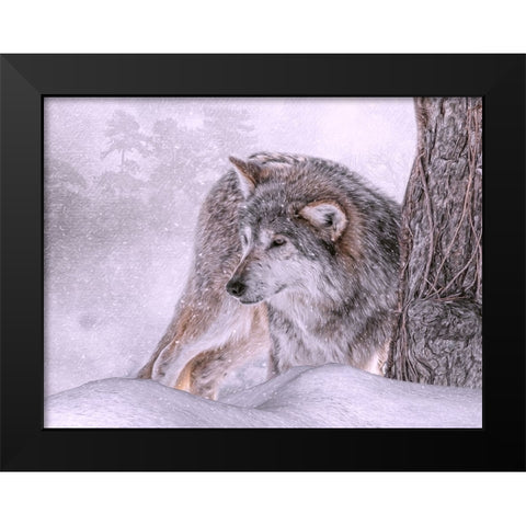 Winters First Hunt Black Modern Wood Framed Art Print by Parker, Kelley
