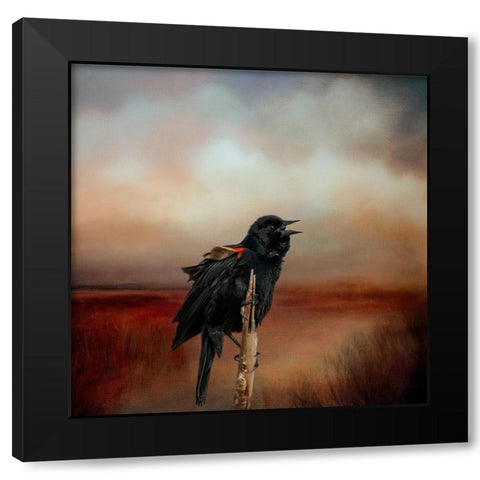 The Singer of the Reed Black Modern Wood Framed Art Print by Parker, Kelley