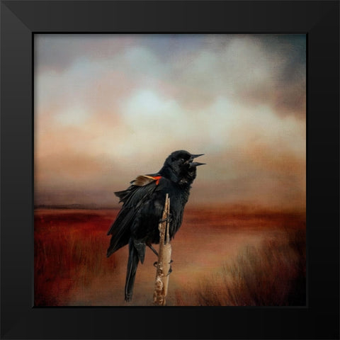 The Singer of the Reed Black Modern Wood Framed Art Print by Parker, Kelley