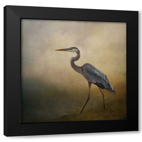 Blue Elegance Black Modern Wood Framed Art Print by Parker, Kelley