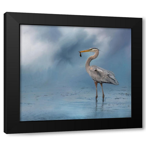 Mornings Catch Black Modern Wood Framed Art Print by Parker, Kelley