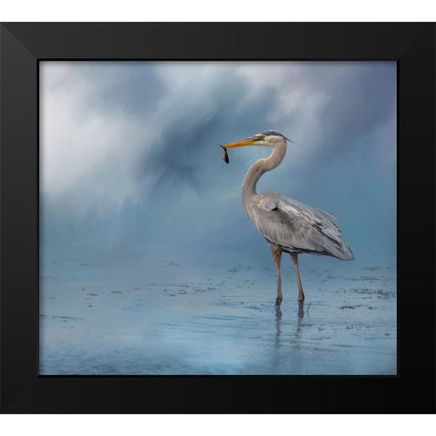 Mornings Catch Black Modern Wood Framed Art Print by Parker, Kelley