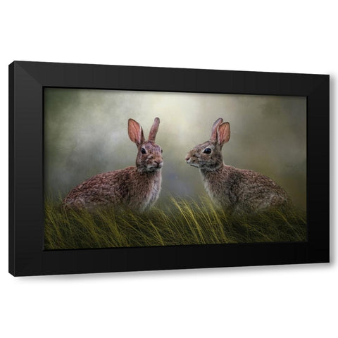 Forest Friends Black Modern Wood Framed Art Print with Double Matting by Parker, Kelley